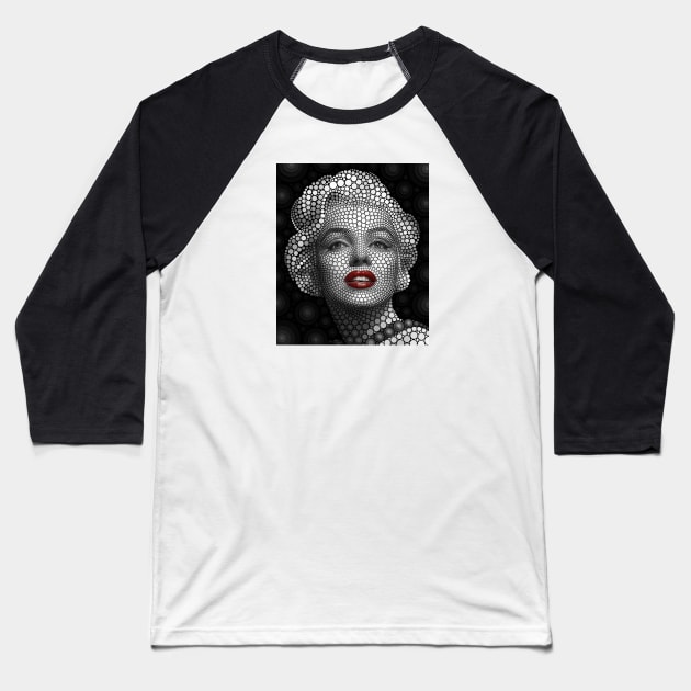 Marilyn Monroe Baseball T-Shirt by benheineart